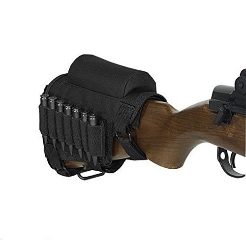 Rifle Buttstock, Adjustable Tactical Cheek Rest Pad Ammo Pouch wit...