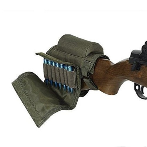 Rifle Buttstock, Adjustable Tactical Cheek Rest Pad Ammo Pouch wit...