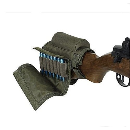 Rifle Buttstock, Adjustable Tactical Cheek Rest Pad Ammo Pouch wit...