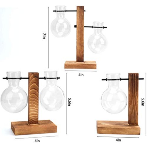 WUWEOT 3 Pack Air Planter Glass Planter Bulb Vase, Air Plant Terra...