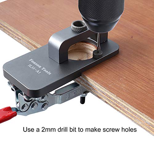 35mm Concealed Hinge Jig with Clamp Forstner Drill Bit Drilling Gu...