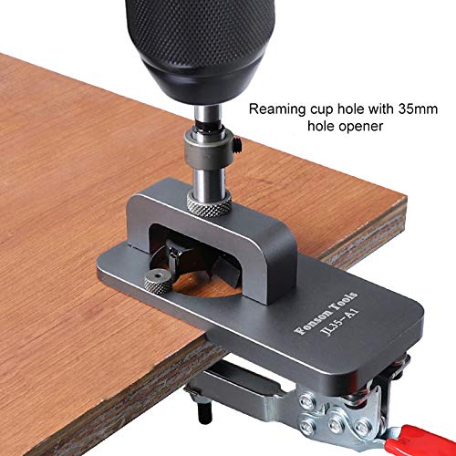 35mm Concealed Hinge Jig with Clamp Forstner Drill Bit Drilling Gu...