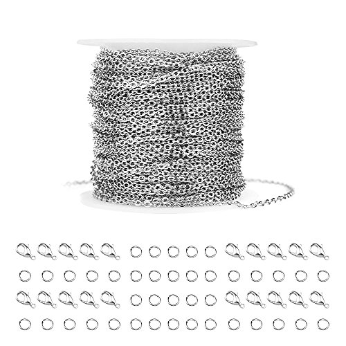 Silver Stainless Steel Cable Chain WXJ13 Brand 11m 36FT Jewelry Ma...