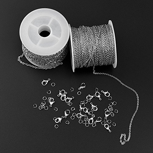 Silver Stainless Steel Cable Chain WXJ13 Brand 11m 36FT Jewelry Ma...
