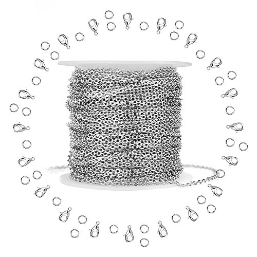 Silver Stainless Steel Cable Chain WXJ13 Brand 11m 36FT Jewelry Ma...