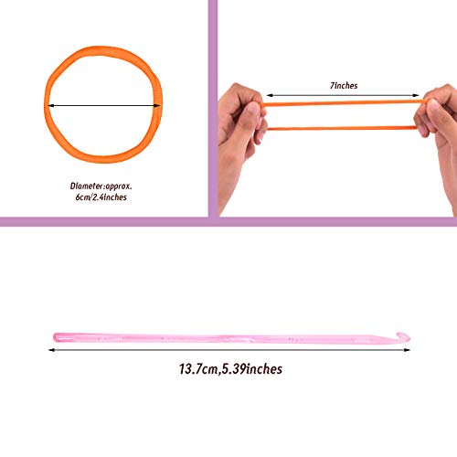 WXJ13 288 Pieces Loom Potholder Loops Weaving Loom Loops 7 Inch We...