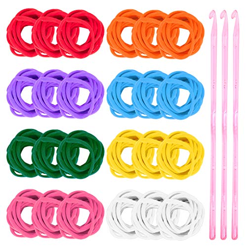 WXJ13 288 Pieces Loom Potholder Loops Weaving Loom Loops 7 Inch We...