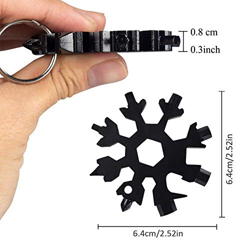 18-in-1 Snowflake Multi-Tools Portable Pocket Tool Wrench Ratchet ...