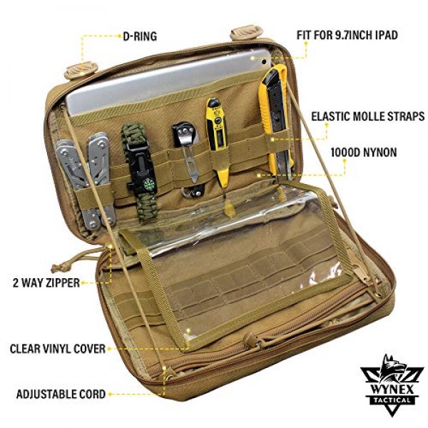 WYNEX Tactical Admin Molle Pouch, EDC EMT Utility Bag Shell Design  Attachment