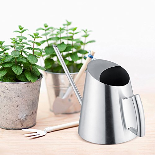 Watering Can,Stainless Steel Watering Pot with Long Spout 1500Ml M...