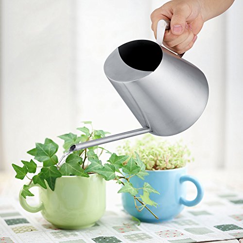Watering Can,Stainless Steel Watering Pot with Long Spout 1500Ml M...