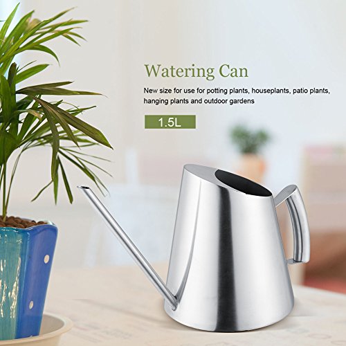 Watering Can,Stainless Steel Watering Pot with Long Spout 1500Ml M...