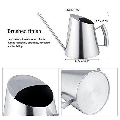 Watering Can,Stainless Steel Watering Pot with Long Spout 1500Ml M...