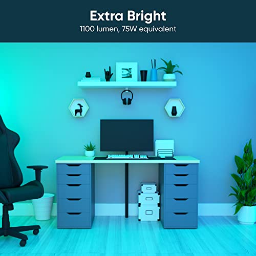 Wyze Bulb Color, 1100 Lumen WiFi RGB and Tunable White A19 Smart B...