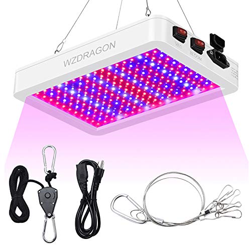WZDRAGON 1000W LED Grow Lights Double Chips Full Spectrum for Gree...