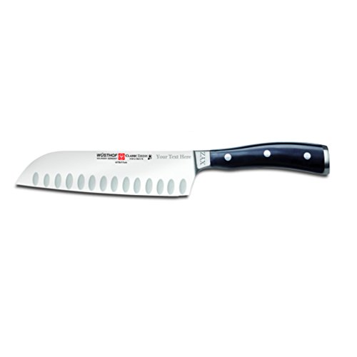 Wusthof Classic IKON 7 Santoku Knife - Personalized Rotary Engrav...