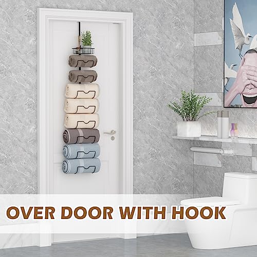 X-cosrack Over Door Towel Rack for Bathroom - Wall Mount Towel Hol...