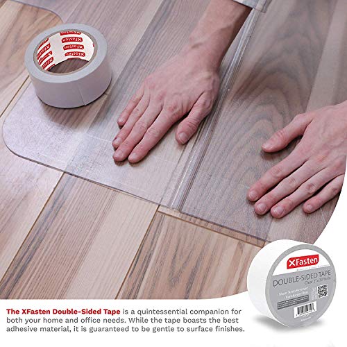 XFasten Double Sided Tape Clear, Removable, 2-Inch by 30-Yards, Id...