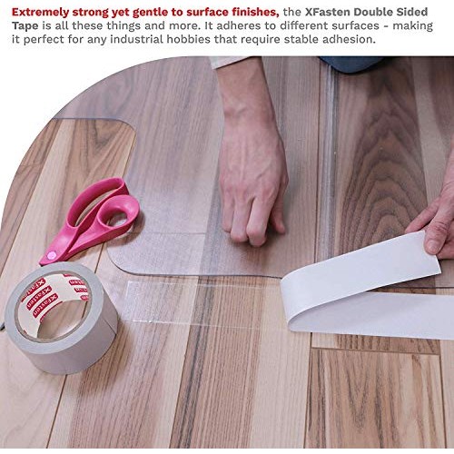 XFasten Double Sided Tape Clear, Removable, 2-Inch by 30-Yards, Id...