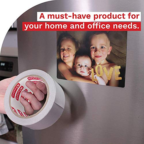 XFasten Double Sided Tape Clear, Removable, 2-Inch by 30-Yards, Id...