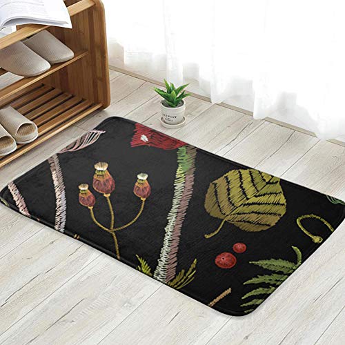 X-Large Embroidery Mushrooms Berries Autumn The Arts Beauty Fashio...