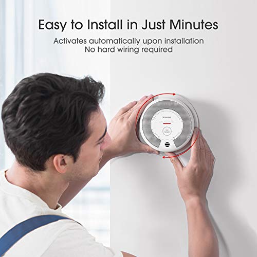 X-Sense 2-in-1 Smoke and Carbon Monoxide Alarm Not Hardwired, 10...