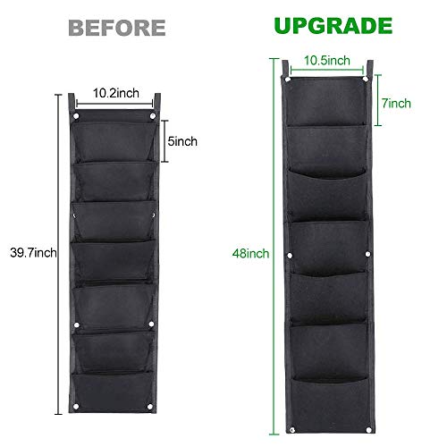 X XBEN Vertical Wall Hanging Planters, 7 Pockets Indoor Outdoor La...