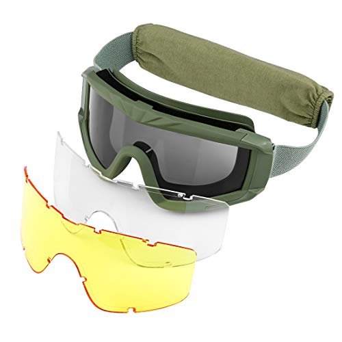 XAegis Airsoft Goggles, Tactical Safety Goggles Anti Fog Military ...