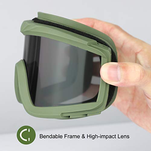 XAegis Airsoft Goggles, Tactical Safety Goggles Anti Fog Military ...
