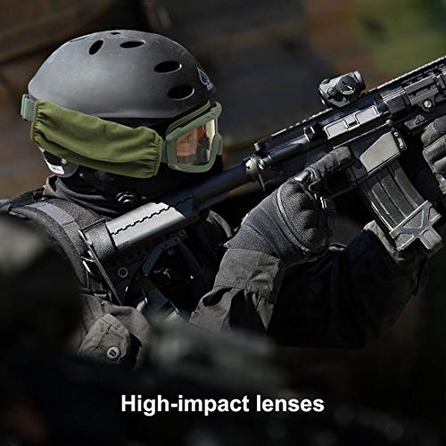 XAegis Airsoft Goggles, Tactical Safety Goggles Anti Fog Military ...