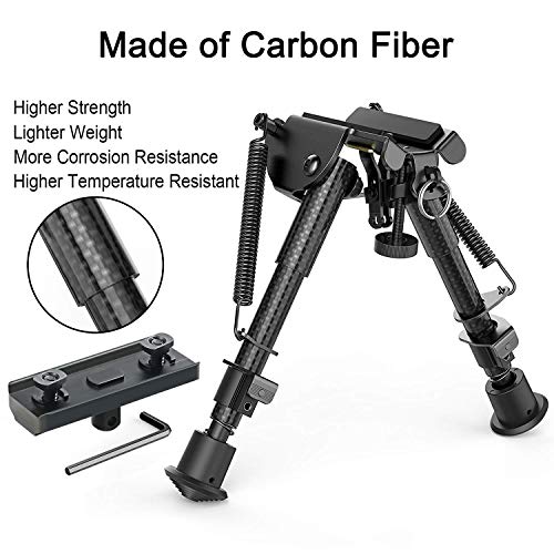 XAegis Carbon Fiber 6- 9 Rifle Bipod with M-lok Adapter for Hunt...