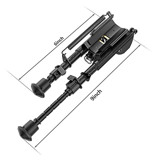 XAegis Carbon Fiber 6- 9 Rifle Bipod with M-lok Adapter for Hunt...
