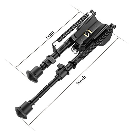XAegis Carbon Fiber 6- 9 Rifle Bipod with Picatinny Adapter, Car...