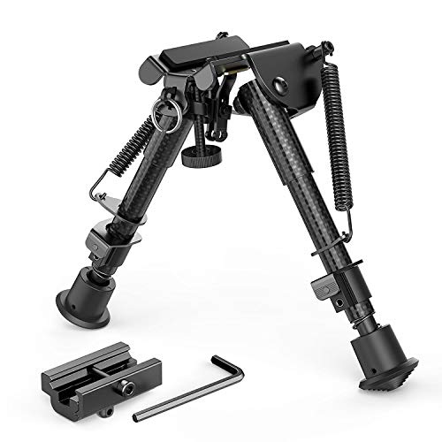 XAegis Carbon Fiber 6- 9 Rifle Bipod with Picatinny Adapter, Car...