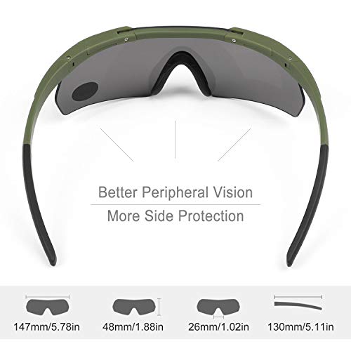 XAegis Tactical Shooting Glasses with 3 Interchangeable Lens High ...