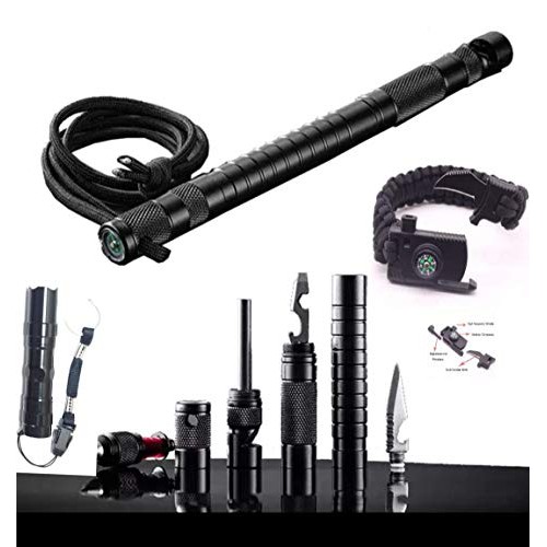 XAVIER Tactical Fishing Multitool Pen with Survival Paracord Brace...