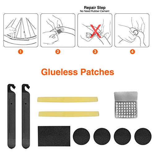 Bicycle Repair Bag & Bicycle Tire Pump, Home Bike Tool Portable Pa...