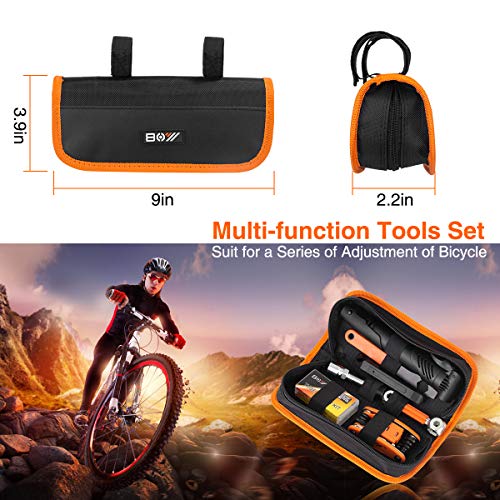 Bicycle Repair Bag & Bicycle Tire Pump, Home Bike Tool Portable Pa...