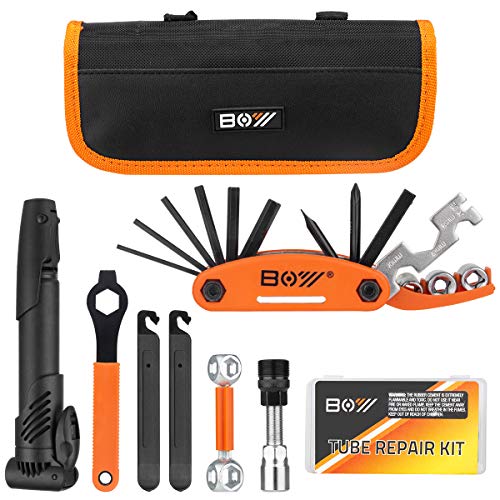 Bicycle Repair Bag & Bicycle Tire Pump, Home Bike Tool Portable Pa...