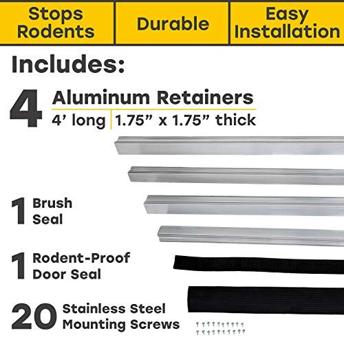 Xcluder - 162977 X2 Rodent Proof Garage Door Seal Kit; 16 Ft. x 1....