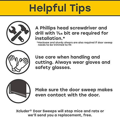 Xcluder 36-inch Residential Rodent Proof Door Sweep, Dark Bronze; ...