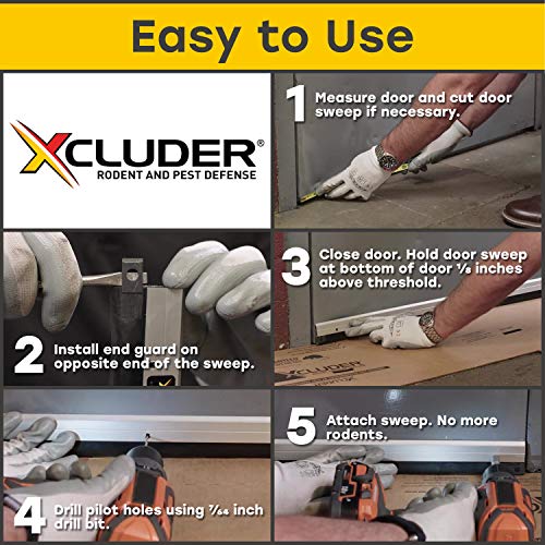 Xcluder 36-inch Residential Rodent Proof Door Sweep, Dark Bronze; ...