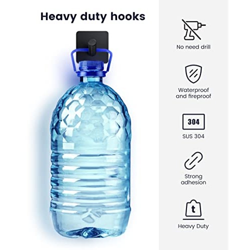 xdgeLoad Heavy Duty Adhesive Hooks, Bath Towel Hooks 4 Pack, Adhes...