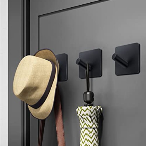 xdgeLoad Heavy Duty Adhesive Hooks, Bath Towel Hooks 4 Pack, Adhes...