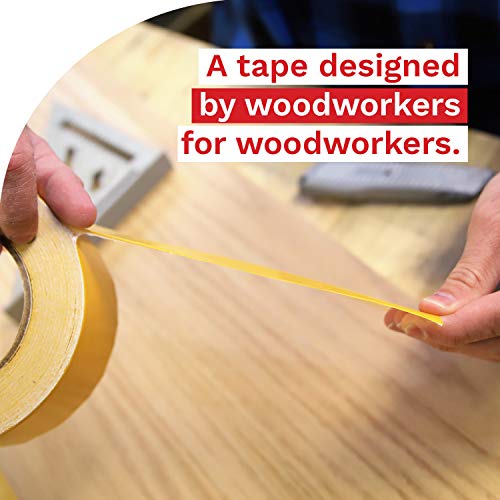 XFasten Double Sided Woodworking Tape w/Yellow Backing 2.5 Inches ...