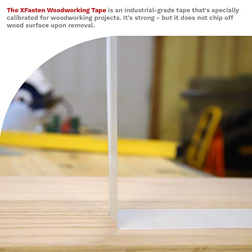 XFasten Double Sided Woodworking Tape w/Yellow Backing 2.5 Inches ...