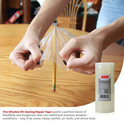 XFasten RV Awning Repair Tape, 6-Inch by 30-Foot, Waterproof Rip S...