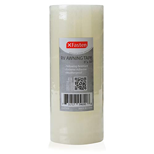 XFasten RV Awning Repair Tape, 6-Inch by 30-Foot, Waterproof Rip S...