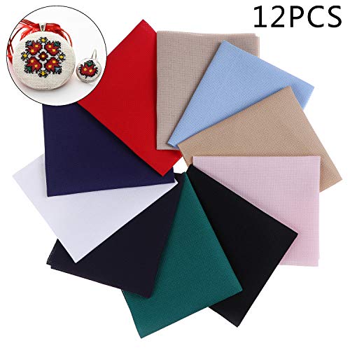 12.2 x 14.2 Inches Cross Stitch Fabric DIY Cross Stitch Cloth Fabr...
