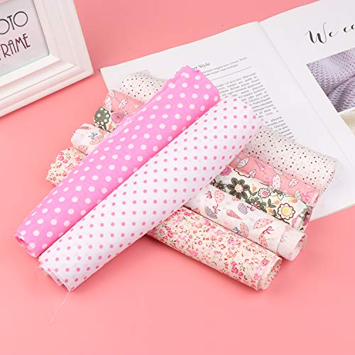 7 Patterns Cotton Fabric Muliti-Colors Fabric Bundles Sewing Squar...